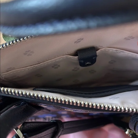 Kate Spade Blue and Brown Satchel with Floral Design